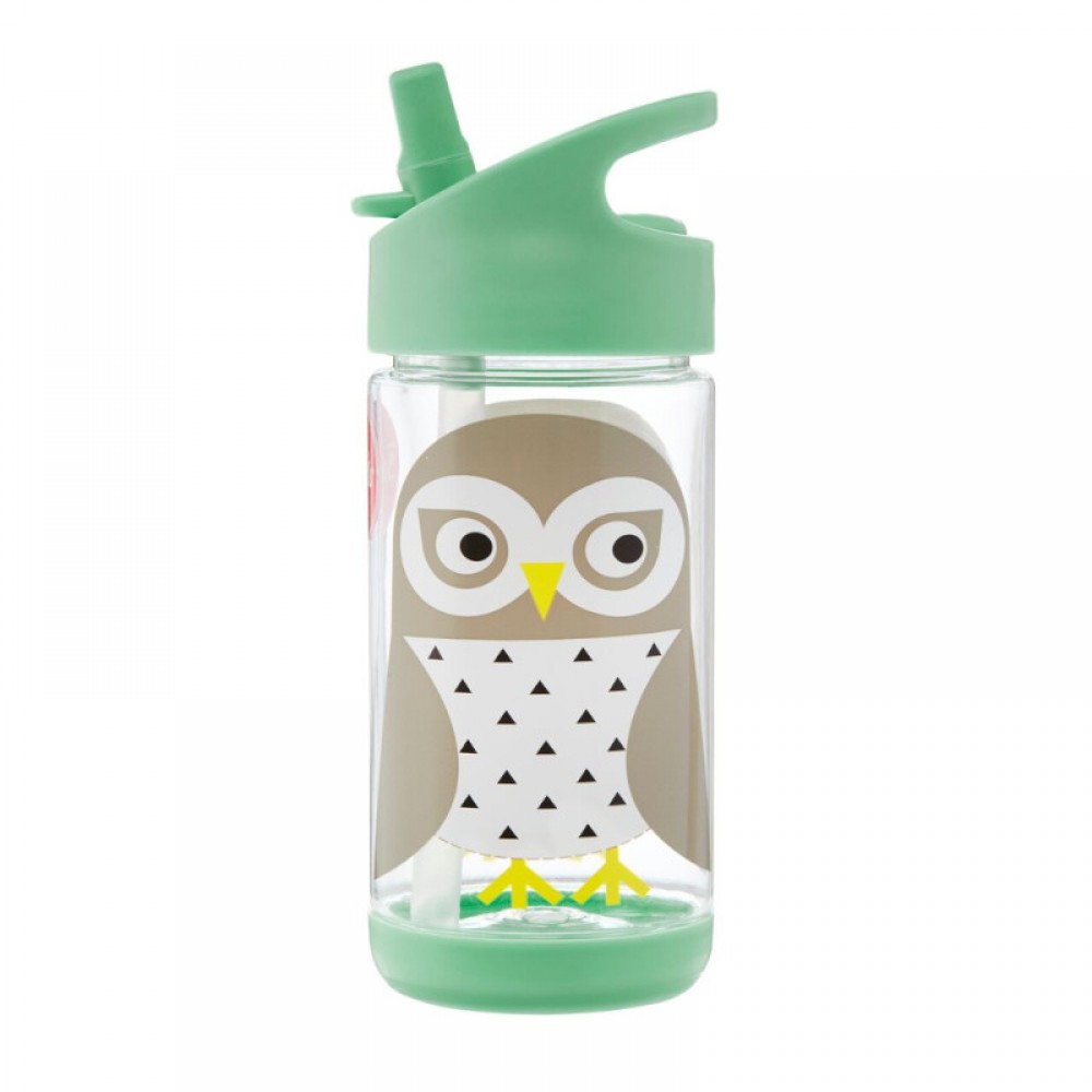 Παγουρίνο - Θερμός με καλαμάκι 3Sprouts 350ml Owl