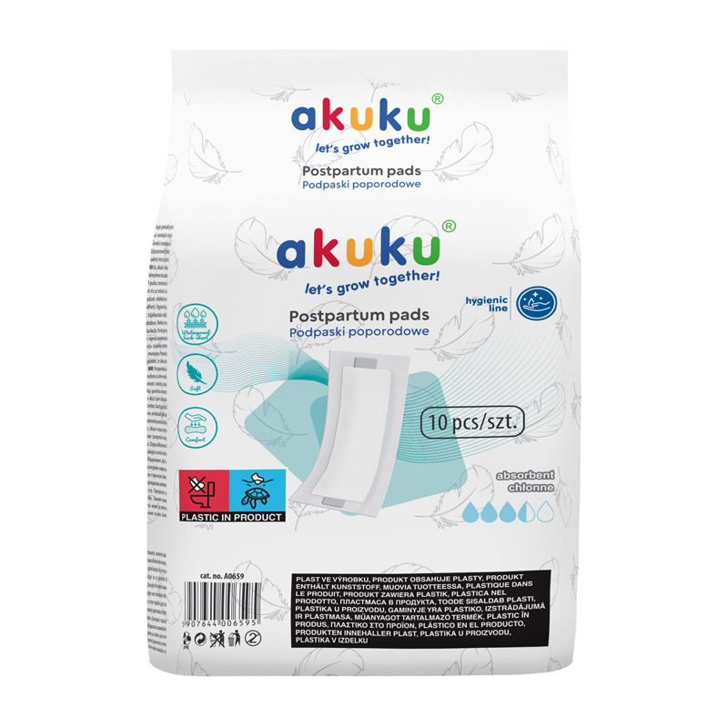Σερβιέτες Λοχείας Akuku (10τεμ.)