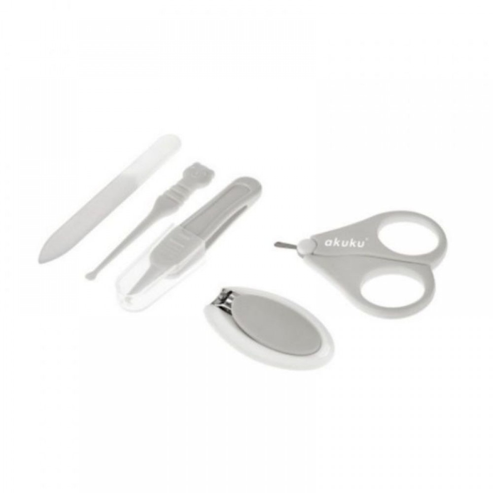 Βρεφικό Σετ Περιποίησης Νυχιών Akuku Baby Care Kit Apple Grey