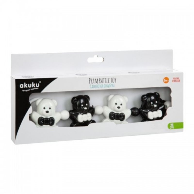 Μπάρα Παιχνιδιών Akuku Black-White Bears