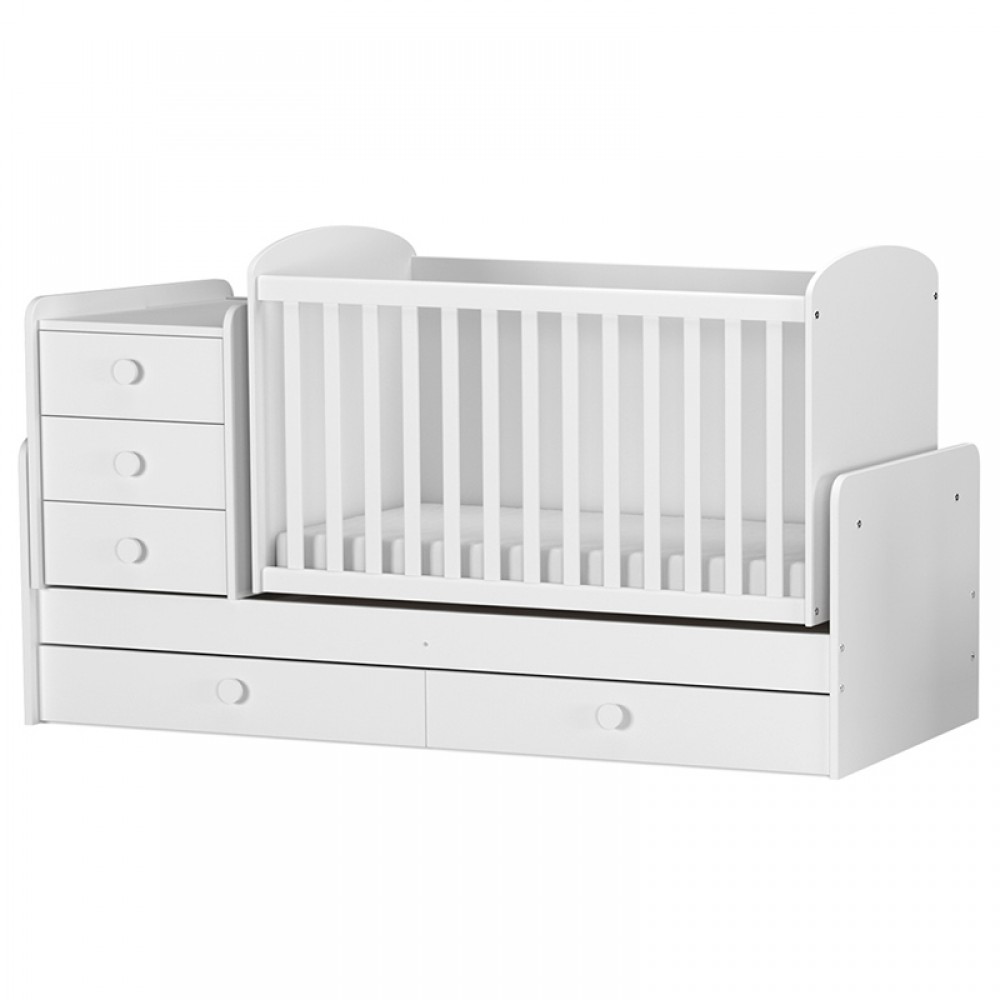 Πολυμορφικό Παιδικό Κρεβάτι Arbor Baby &amp; Junior White 