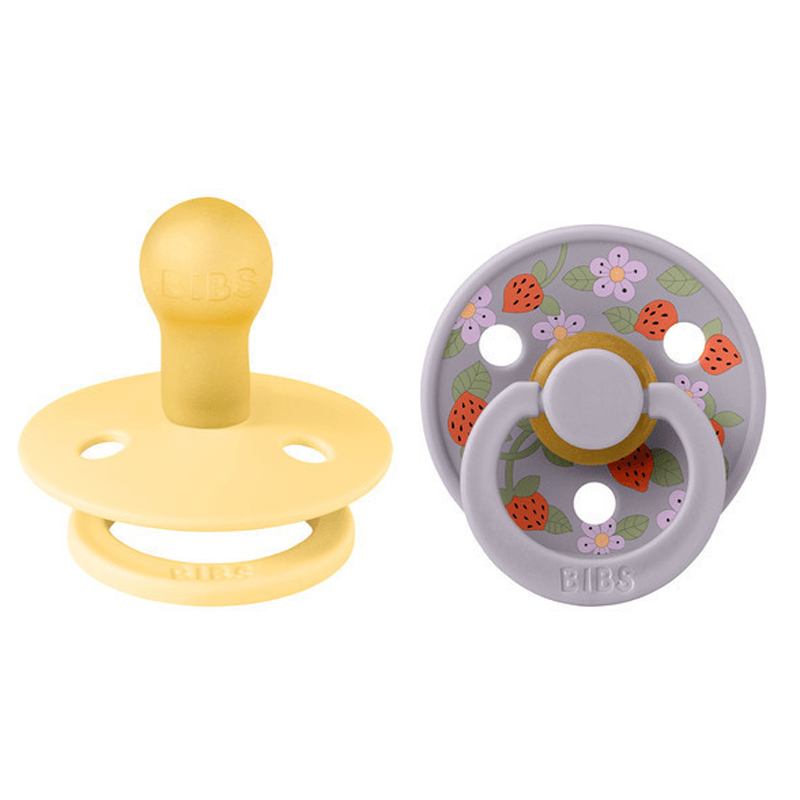 Πιπίλες BIBS x Liberty Latex Colour Strawberries & Cream Pale Butter Mix No.1 (2τεμ.)