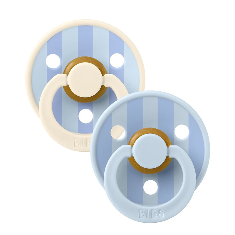 Πιπίλες BIBS Studio Colour Latex Baby Blue/Dusty Blue Mix No.1 (2τεμ.)