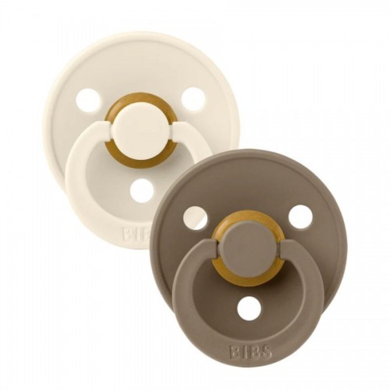 Πιπίλες BIBS Colour Ivory/Dark Oak No2 (2τεμ.)