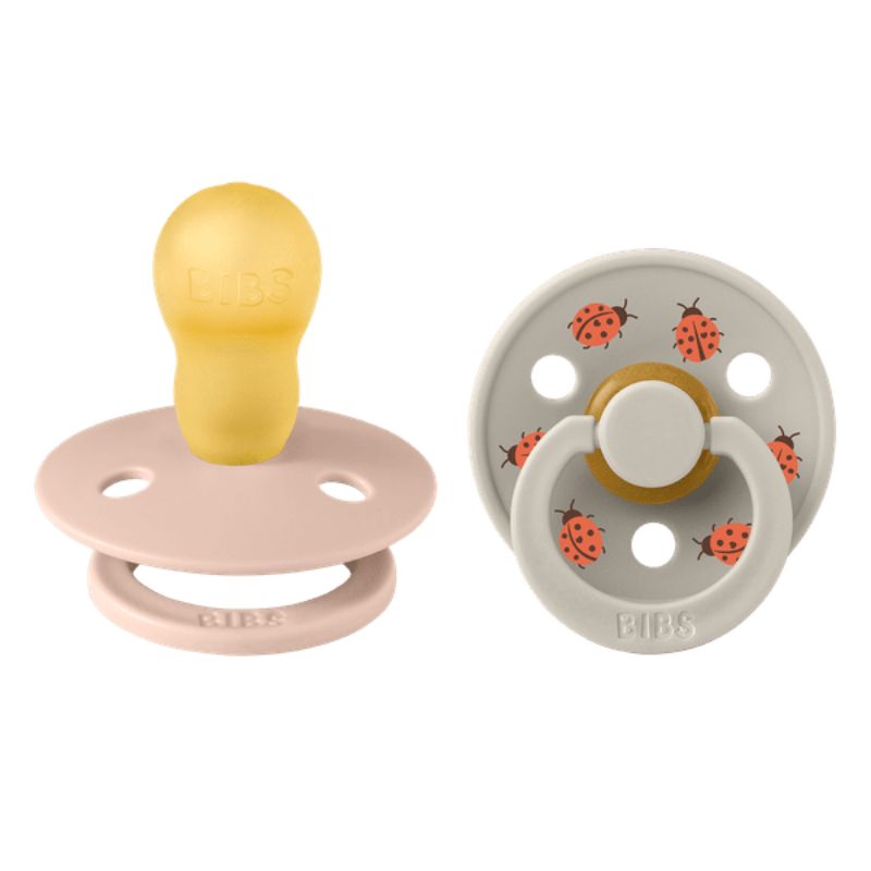 Πιπίλες BIBS Studio Colour Latex Ladybug/Blush Mix No.3 (2τεμ.)