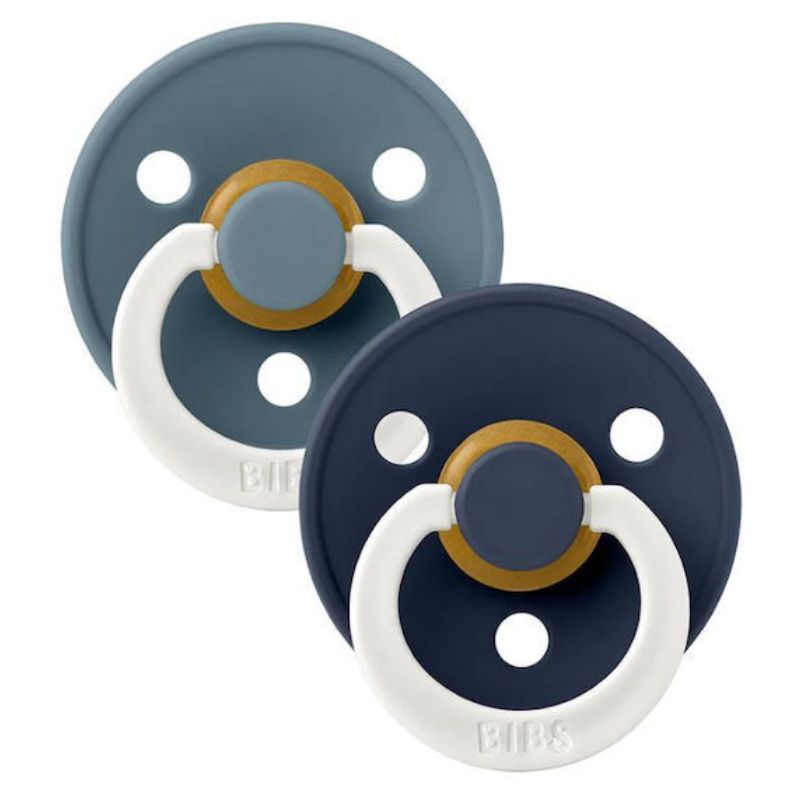 Πιπίλες BIBS Studio Colour Latex Petrol Glow / Deep Space Glow No.2 (2τεμ.)