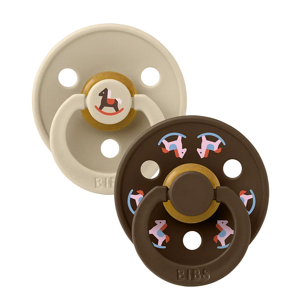 Πιπίλες BIBS Colour Latex Holiday Horse Vanilla/Mocha No.1 (2τεμ.)