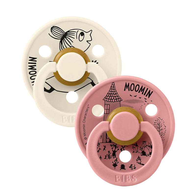 Πιπίλες BIBS x Moomin Colour Latex Little My Ivory/Dusty Pink No.2 (2τεμ.)