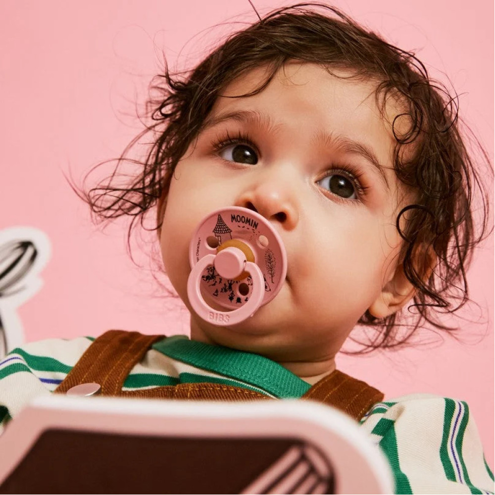Πιπίλες BIBS x Moomin Colour Latex Little My Ivory/Dusty Pink No.2 (2τεμ.)