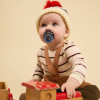 Πιπίλες BIBS Colour Latex Holiday Train Baby Blue/Steel Blue No.1 (2τεμ.)