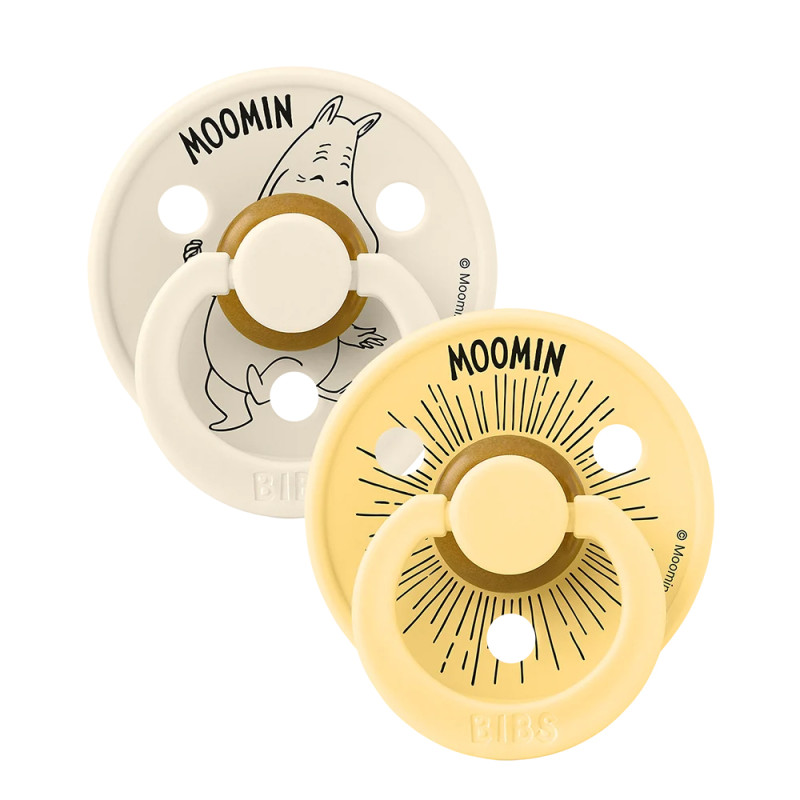 Πιπίλες BIBS x Moonin Colour Latex Moomintroll Ivory/Pale Butter No.3 (2τεμ.)