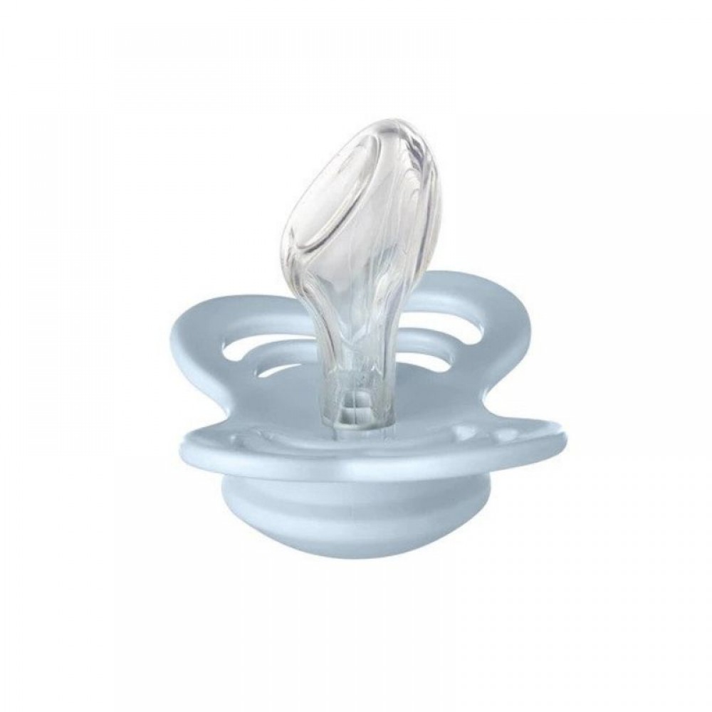 Πιπίλες BIBS Couture Silicone Iron Baby Blue One size 2 τμχ.