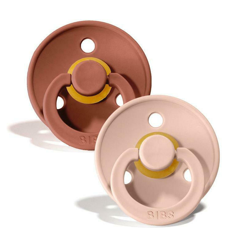 Πιπίλες BIBS Σετ 2τμχ. Color Woodchuck / Blush Latex No 18m+