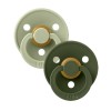 Πιπίλες BIBS Σετ 2τμχ. Colour Sage/Hunter Green Latex No 6-18m