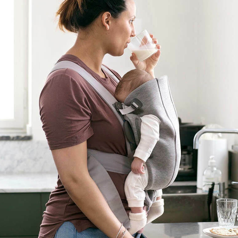 Μάρσιπος BabyBjorn Mini 3D Jersey Light Grey