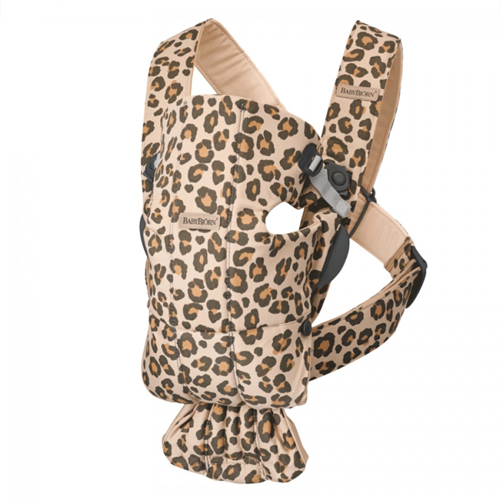 Μάρσιπος BabyBjorn Mini Cotton Beige/Leopard