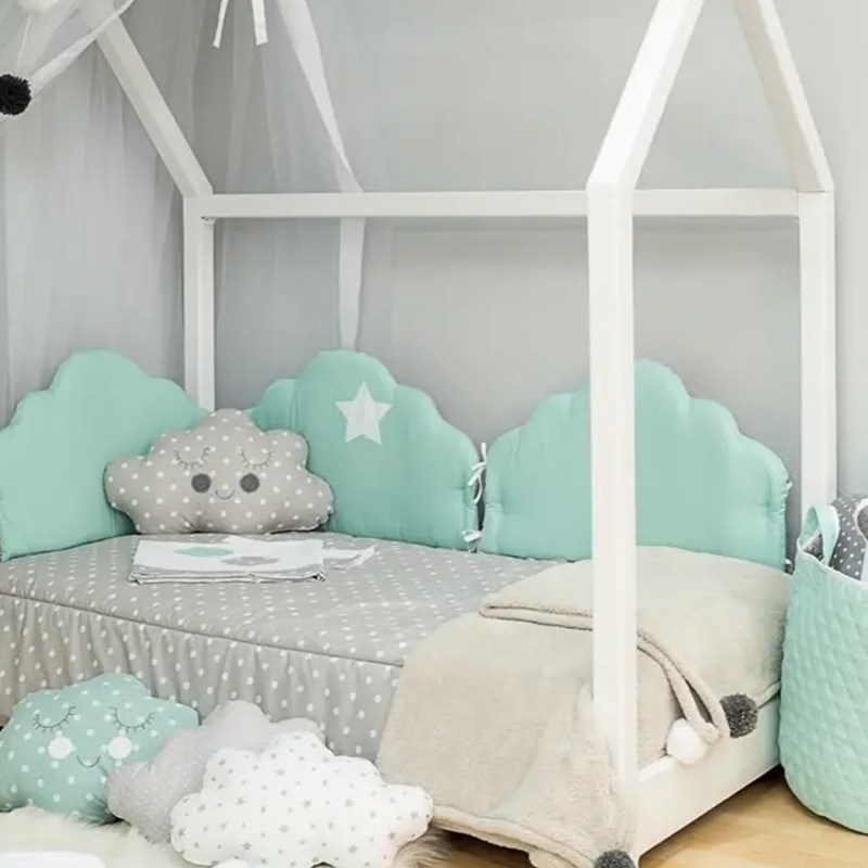 Σετ Κρεβατιού Baby Star Σύννεφο Μέντα (3τεμ.)