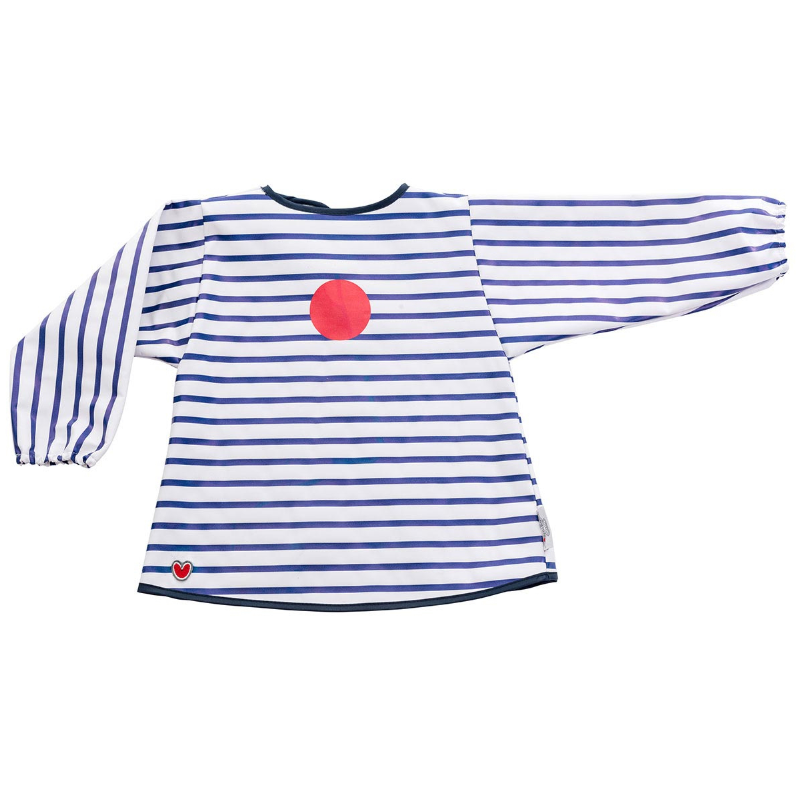 Αδιάβροχη Σαλιάρα με μανίκια Baby To Love Blue Stripes