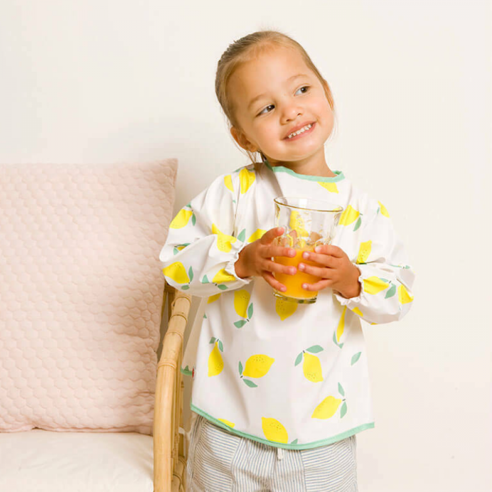 Αδιάβροχη Σαλιάρα με μανίκια Baby To Love Happy Lemon Αδιάβροχη Σαλιάρα με μανίκια Baby To Love Happy Lemon