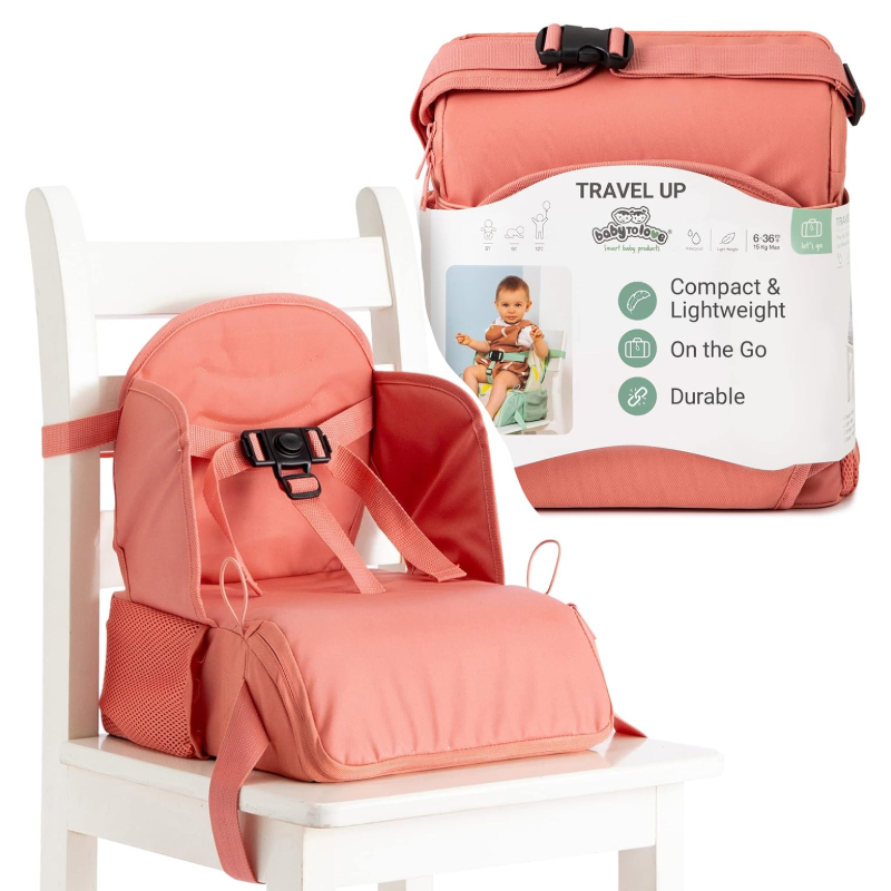 Κάθισμα Φαγητού Baby to Love Travel Up Vintage Pink