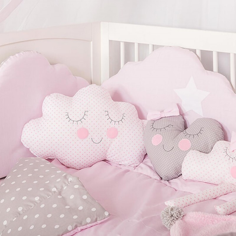 Βρεφική προίκα κρεβατιού Baby Star Cloud Pink