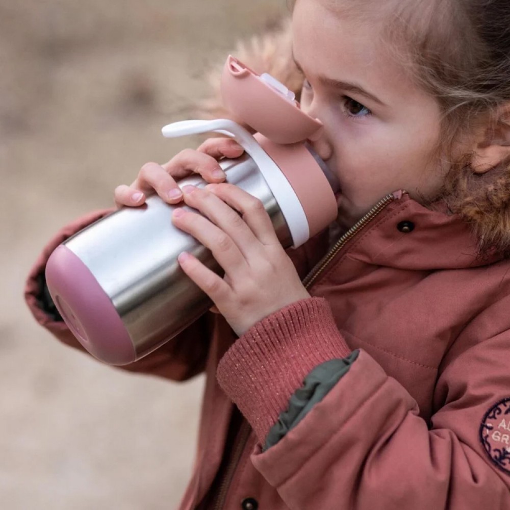 Θερμός Μπουκάλι Ανοξείδωτο Béaba με λαβή 350ml Pink
