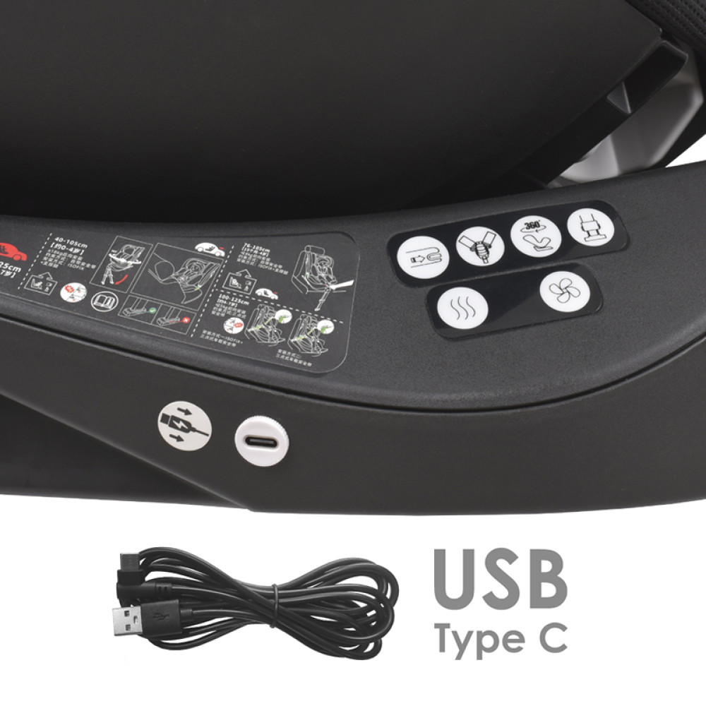 Κάθισμα Αυτοκινήτου Bebe Stars Air Touch 360ᵒ i-SIZE 40-150cm Black