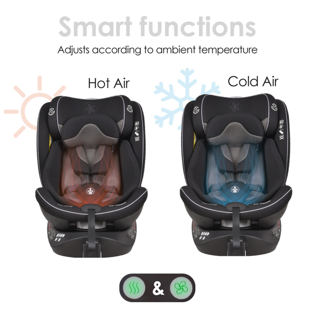 Κάθισμα Αυτοκινήτου Bebe Stars Air Touch 360ᵒ i-SIZE 40-150cm Black