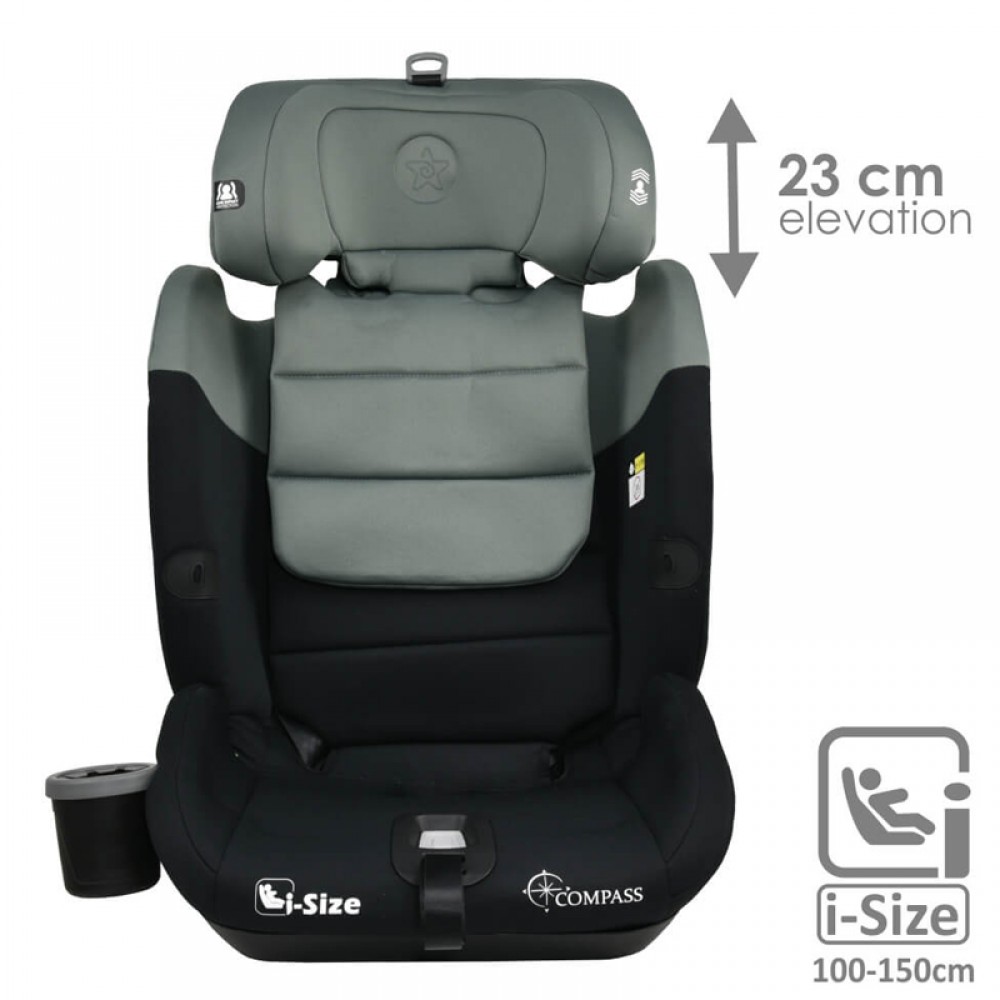 Κάθισμα Αυτοκινήτου Bebe Stars Compass Isofix i-SIZE 76-150cm Olive