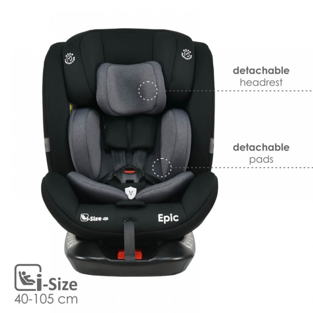 Κάθισμα Αυτοκινήτου Bebe Stars Epic i-Size 360° Black Κάθισμα Αυτοκινήτου Bebe Stars Epic i-Size 360° Black