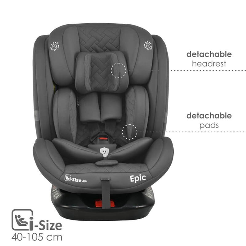 Κάθισμα Αυτοκινήτου Bebe Stars Epic i-Size 360° Smoked Grey