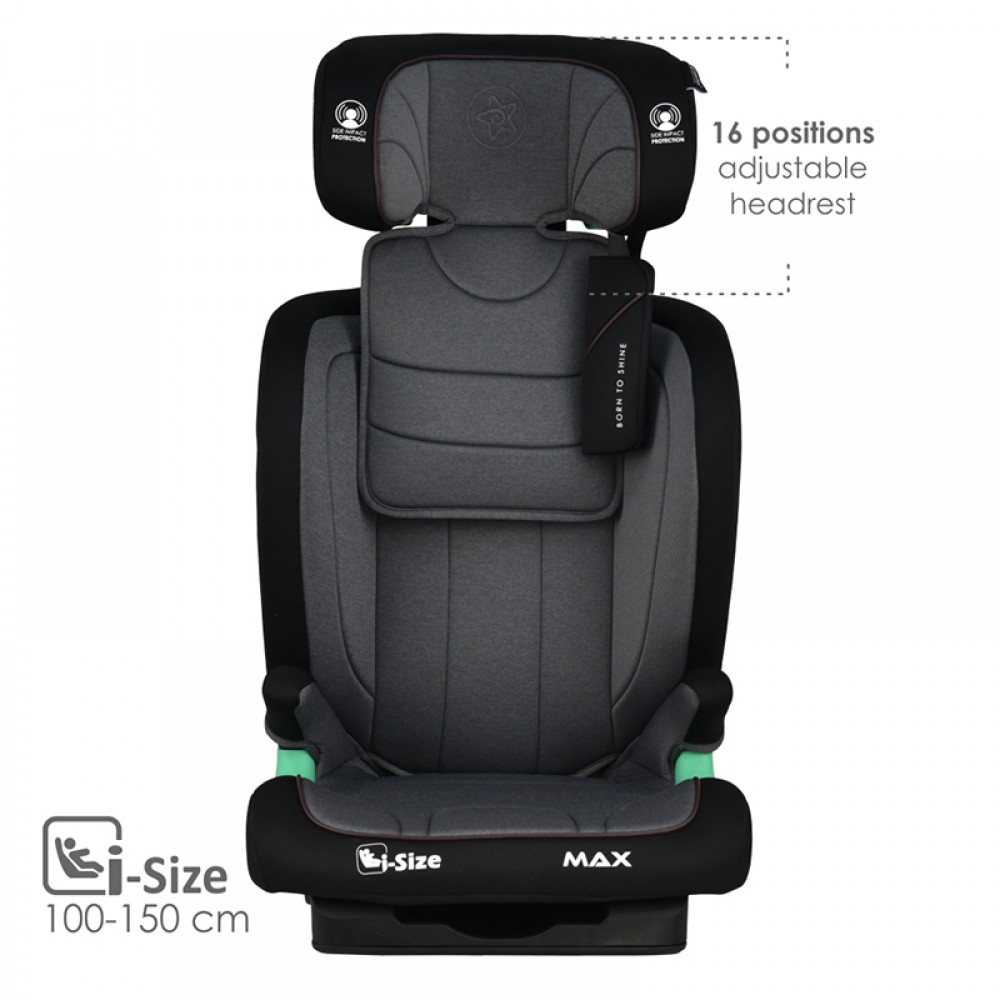 Κάθισμα Αυτοκινήτου Bebe Stars Max Isofix i-SIZE 100-150cm Grey