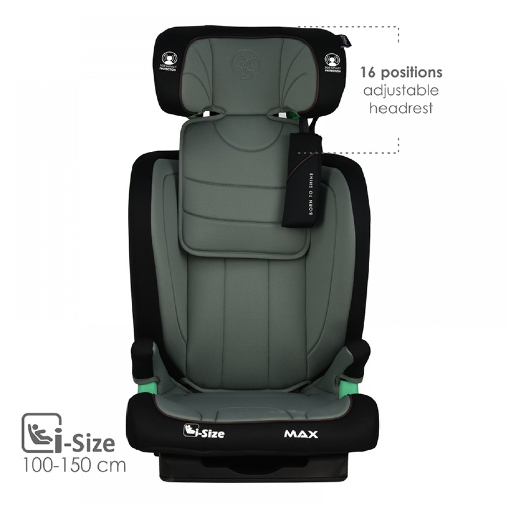 Κάθισμα Αυτοκινήτου Bebe Stars Max Isofix i-SIZE 100-150cm Olive