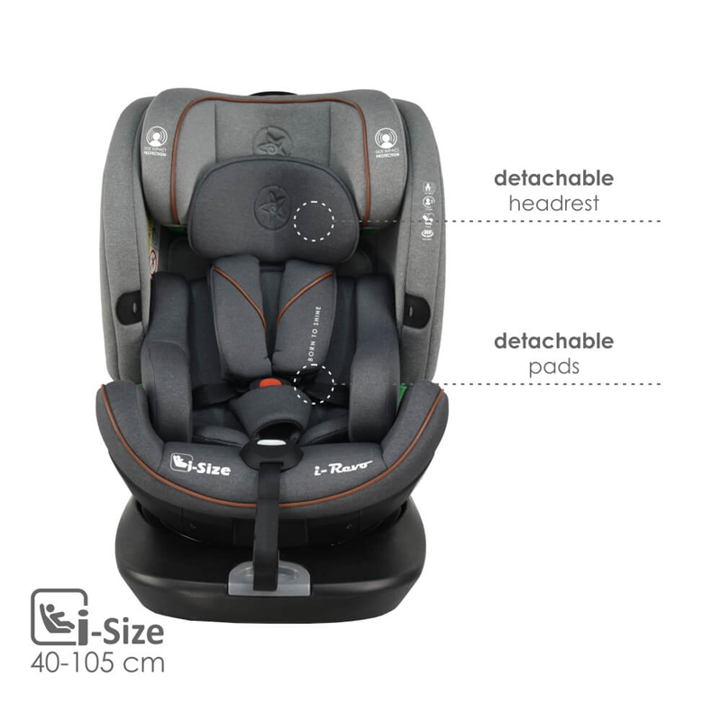 Κάθισμα Αυτοκινήτου Bebe Stars i-Revo i-Size 360° Grey