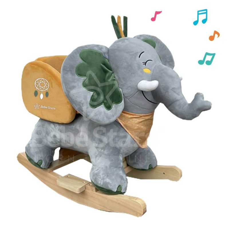 Κουνιστό Ζωάκι Bebe Stars Ελεφαντάκι Γκρι