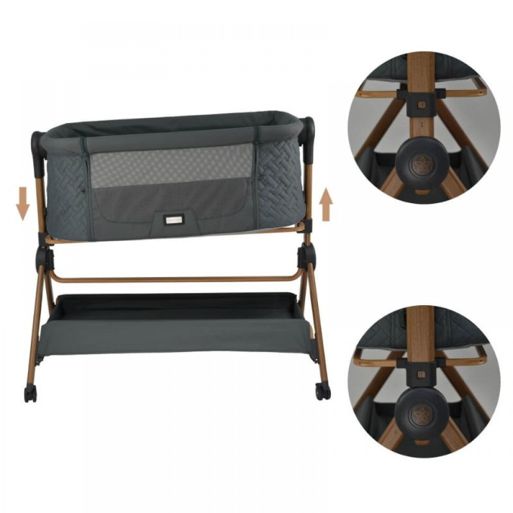 Λίκνο Bebe Stars Serenity 2in1 Smoked Grey Λίκνο Bebe Stars Serenity 2in1 Smoked Grey
