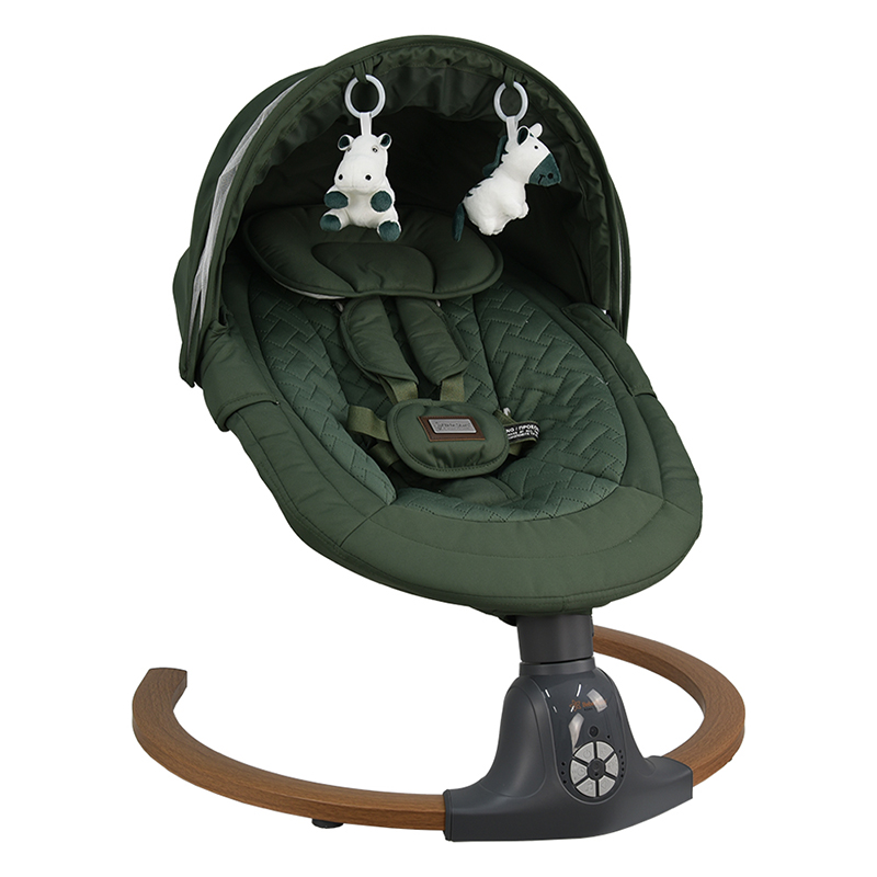 Ηλεκτρική Κούνια Ρηλάξ Bebe Stars Fluffy Forest Green