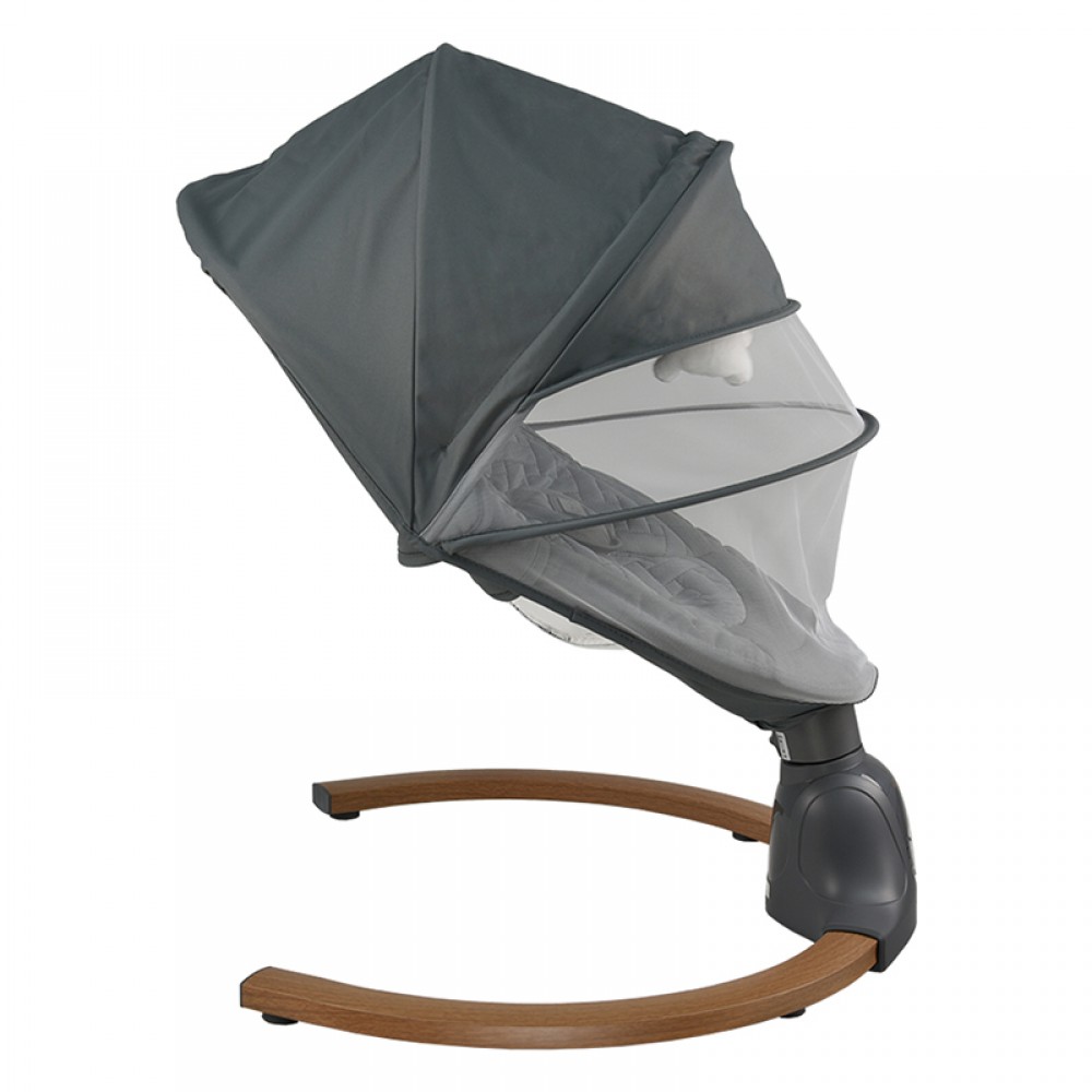 Ηλεκτρική Κούνια Ρηλάξ Bebe Stars Fluffy Smoked Grey
