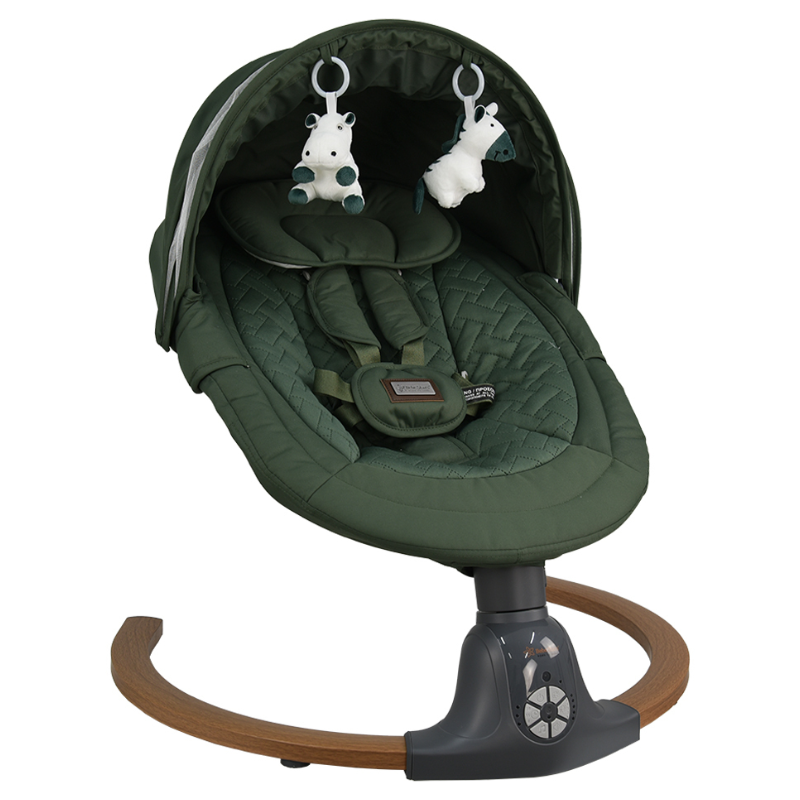 Ηλεκτρική Κούνια Ρηλάξ Bebe Stars Fluffy Forest Green