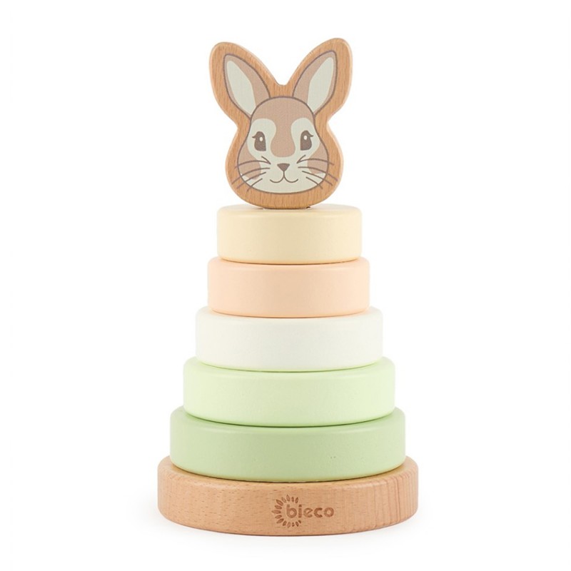 Ξύλινο Παιχνίδι Στοίβαξης Bieco Fine Rabbit