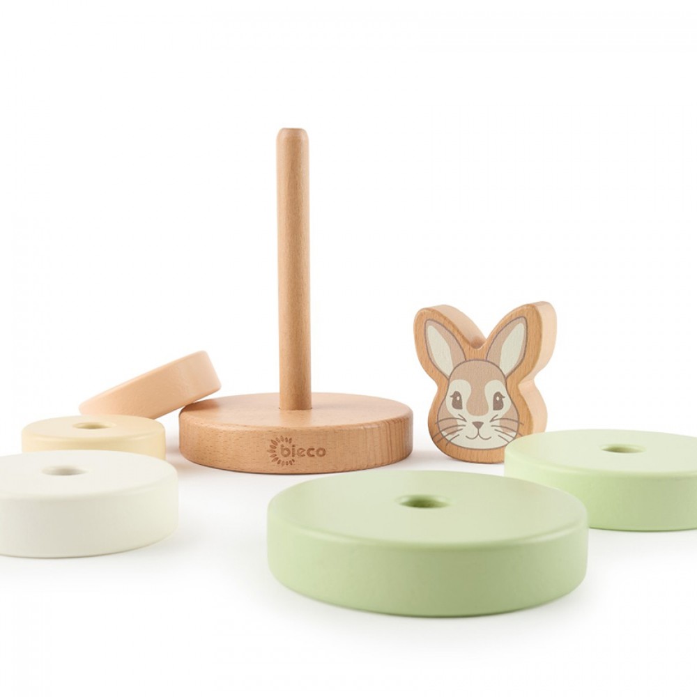 Ξύλινο Παιχνίδι Στοίβαξης Bieco Fine Rabbit