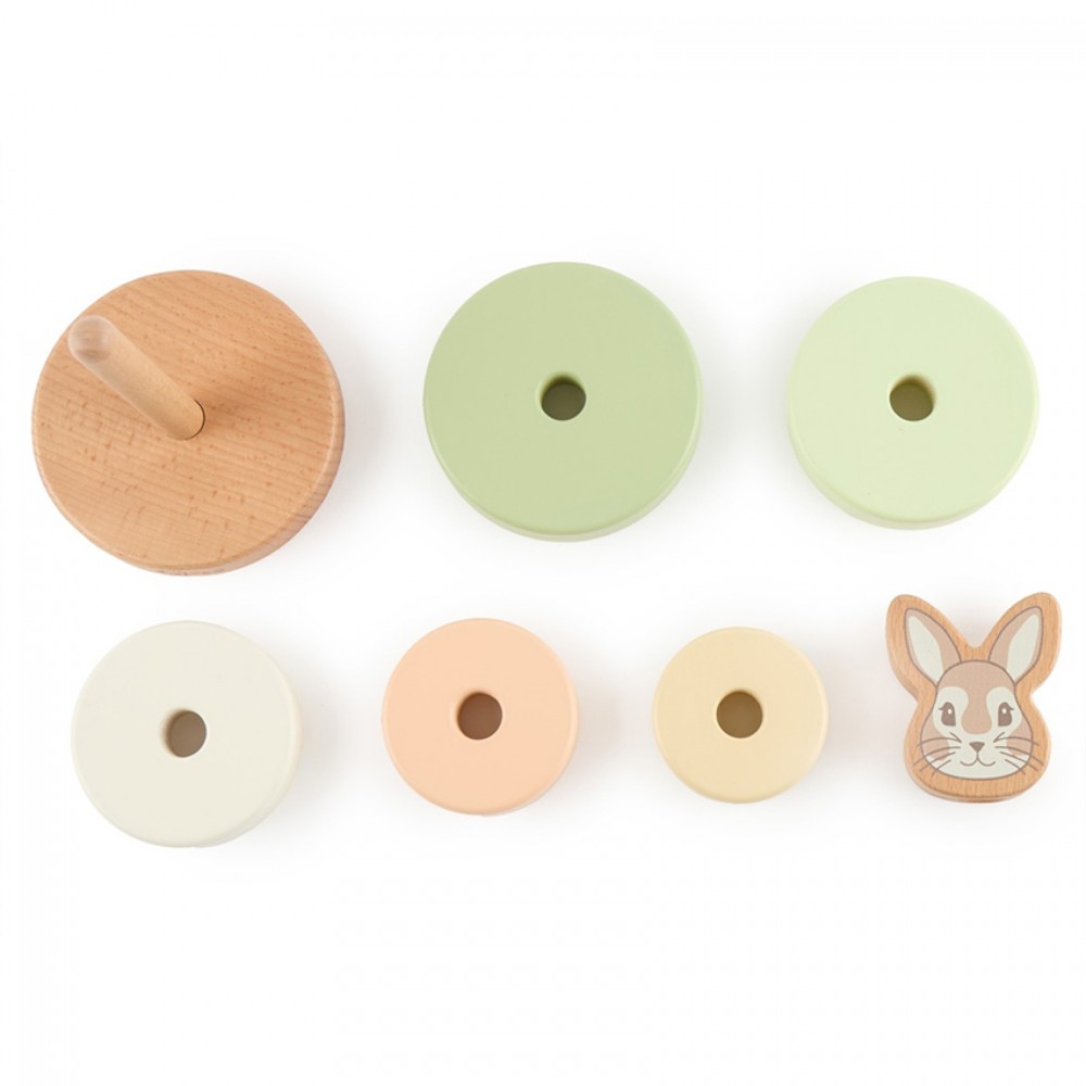 Ξύλινο Παιχνίδι Στοίβαξης Bieco Fine Rabbit