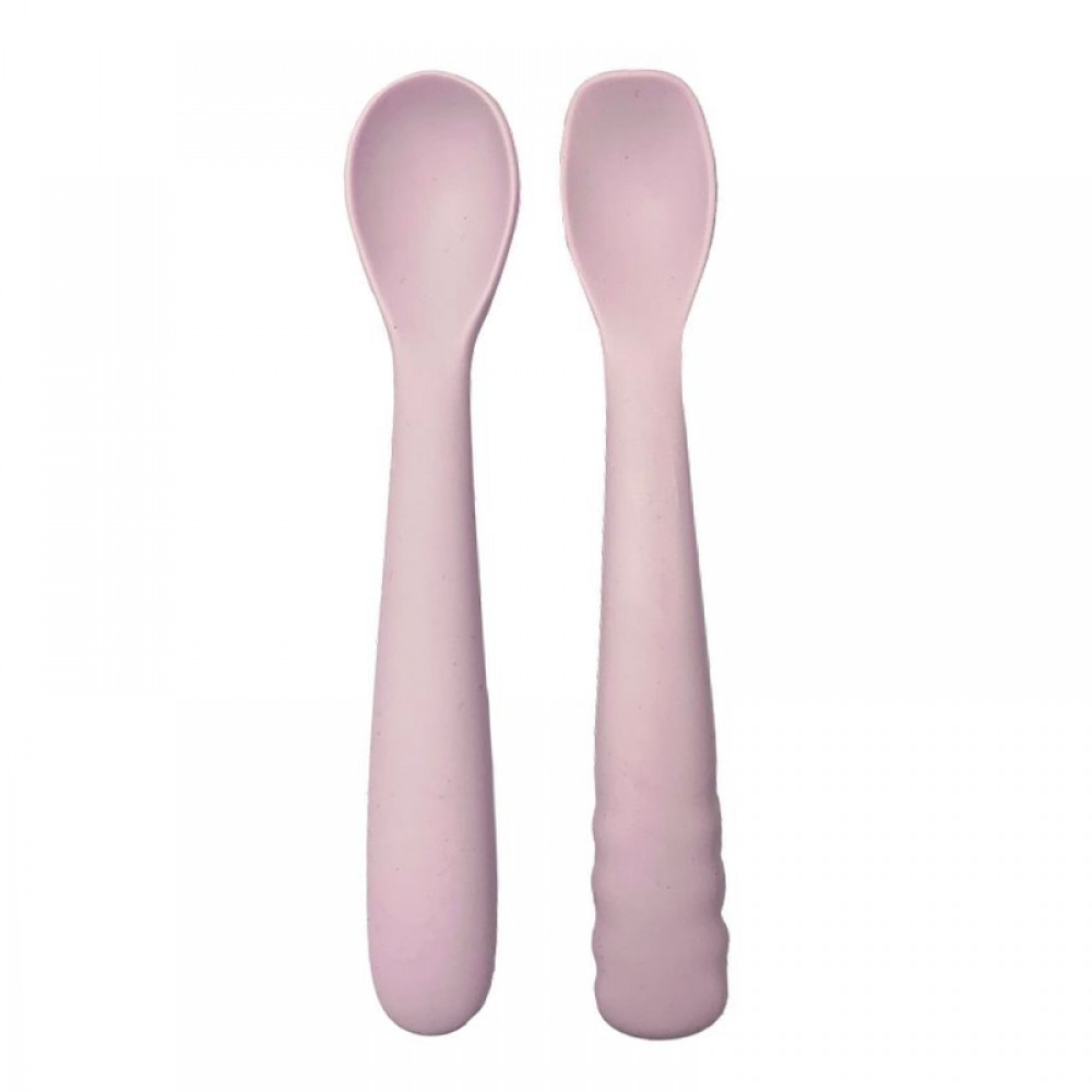 Κουταλάκια Σιλικόνης Bo Jungle B-Spoon Pink (2τεμ.)