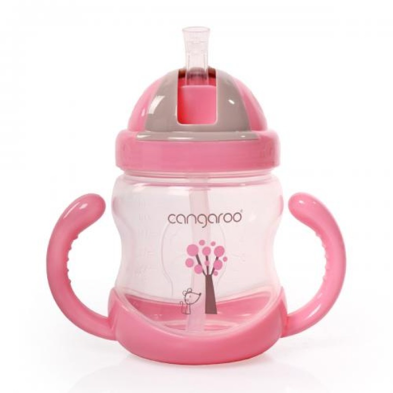 Εκπαιδευτικό Κύπελλο με καλαμάκι Cangaroo Boo 280ml Pink