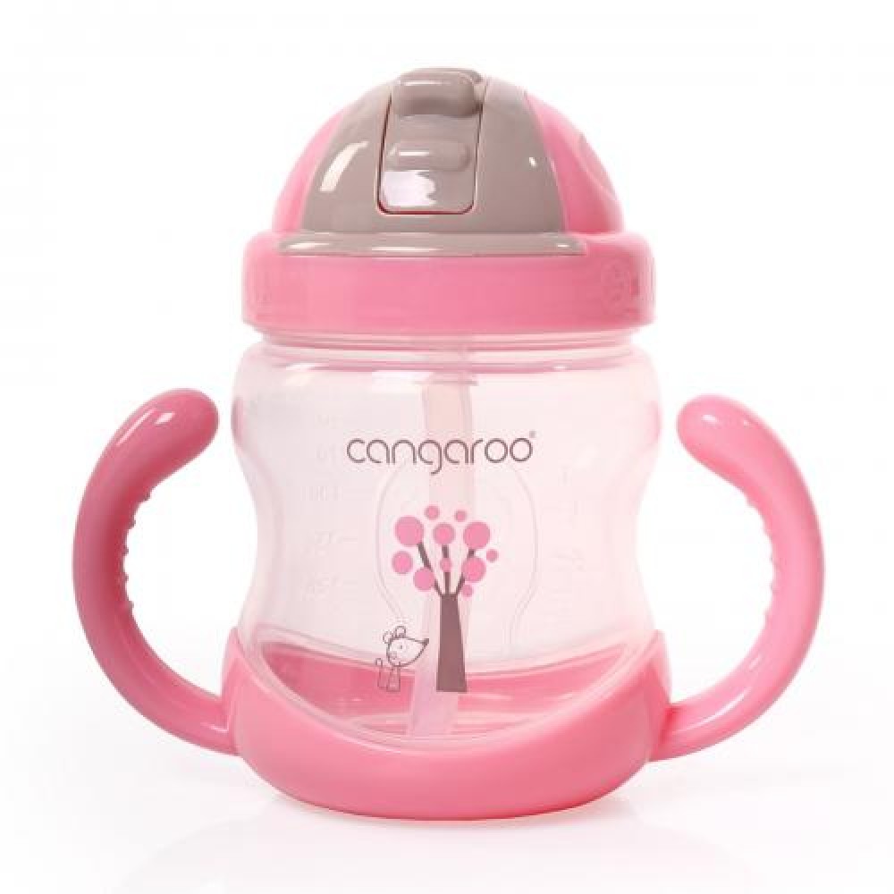 Εκπαιδευτικό Κύπελλο με καλαμάκι Cangaroo Boo 280ml Pink