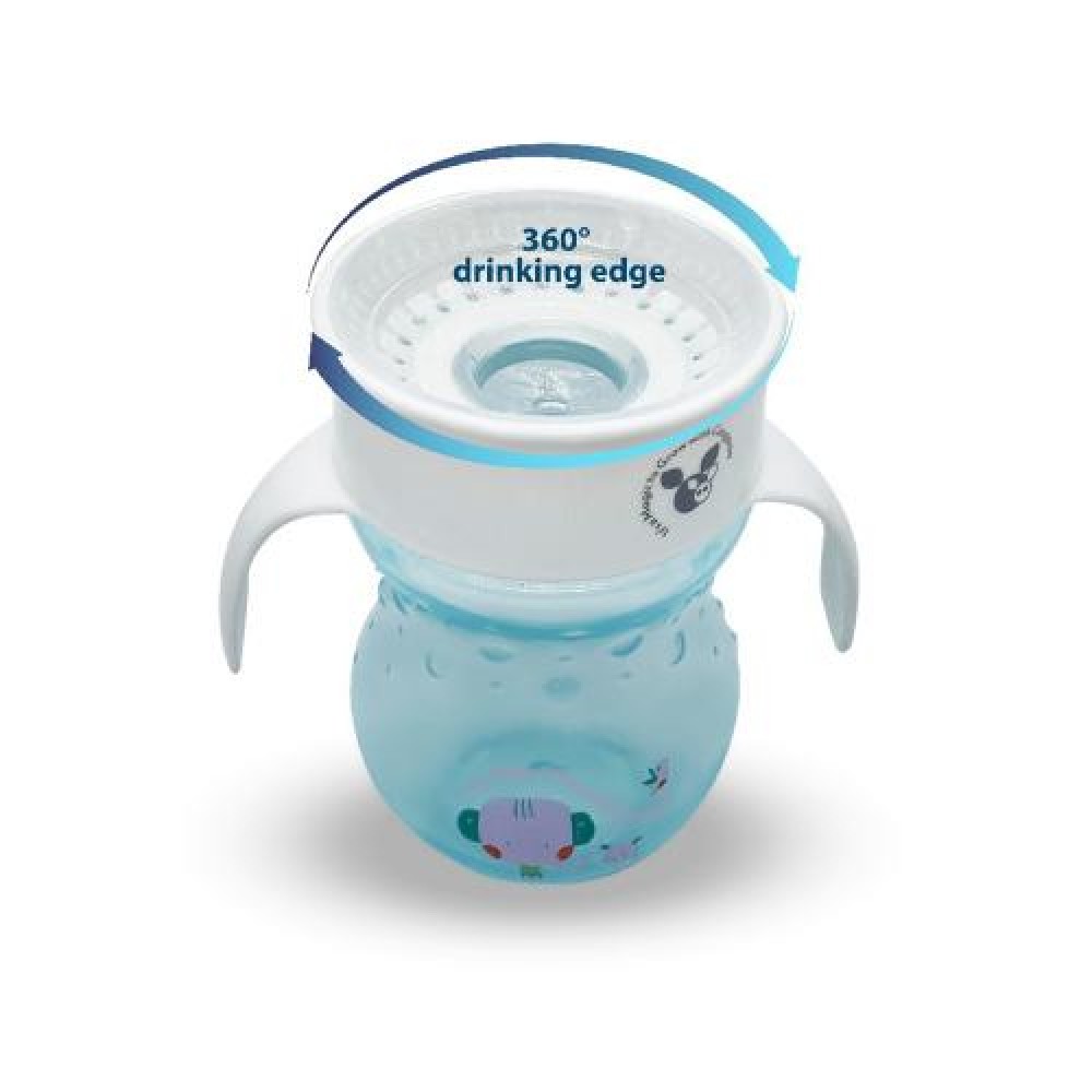 Εκπαιδευτικό Κύπελλο με λαβές 360° Cangaroo Magic Cup 270ml Blue