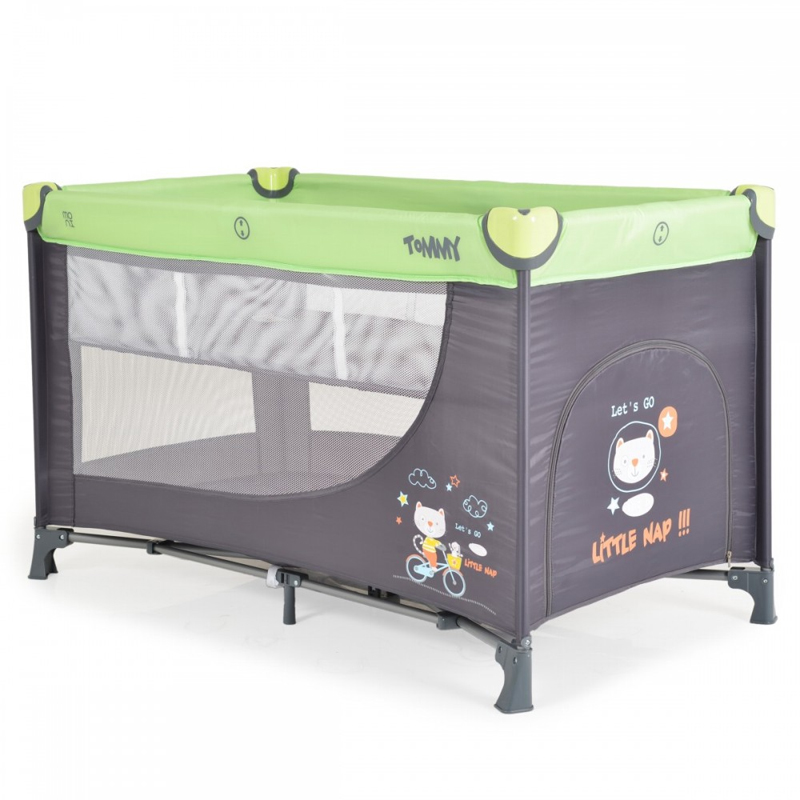 Παρκοκρέβατο Moni Tommy 2 Layers Green