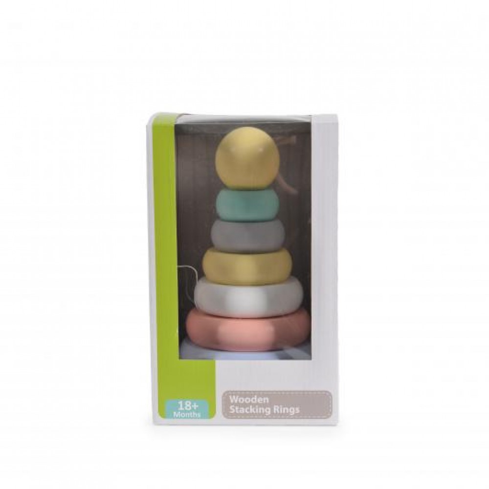 Ξύλινο Παιχνίδι Ταξινόμησης Moni Toys Wooden Stacking Rings 18m+