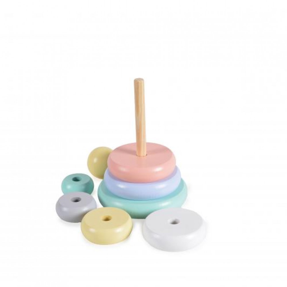 Ξύλινο Παιχνίδι Ταξινόμησης Moni Toys Wooden Stacking Rings 18m+