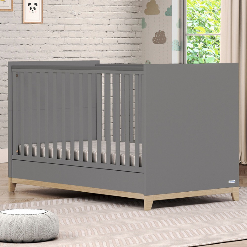 Βρεφικό Κρεβάτι μετατρεπόμενo σε παιδικό Casababy Zoom Dark